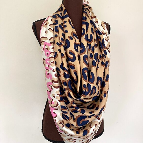 Louis Vuitton Shawl Logo Animal Print Oversize Silk Wrap Scarf - Picture 10 of 15